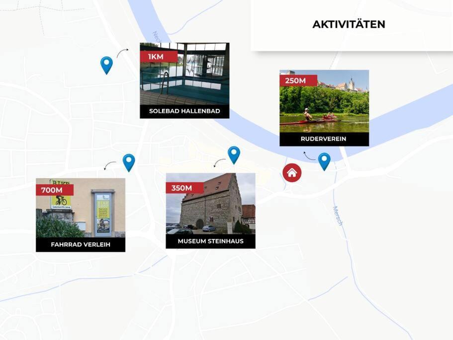 Charmante Wohnung Am Neckar Bad Wimpfen Exteriör bild